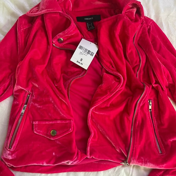 Forever 21 Velour Moto Jacket - Picture 3 of 8